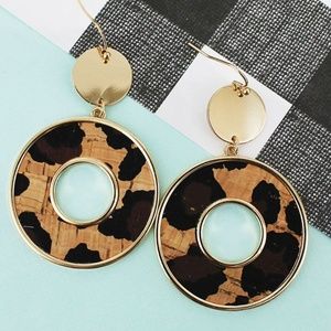 Leopart Print Hoop Earrings